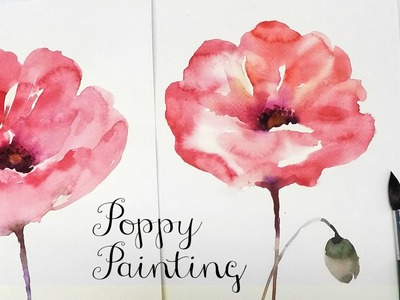 [LVL3] Poppy Watercolor Painting #1