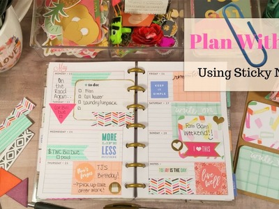 Mini Happy Planner Plan With Me Using Sticky Notes! | May 22-28