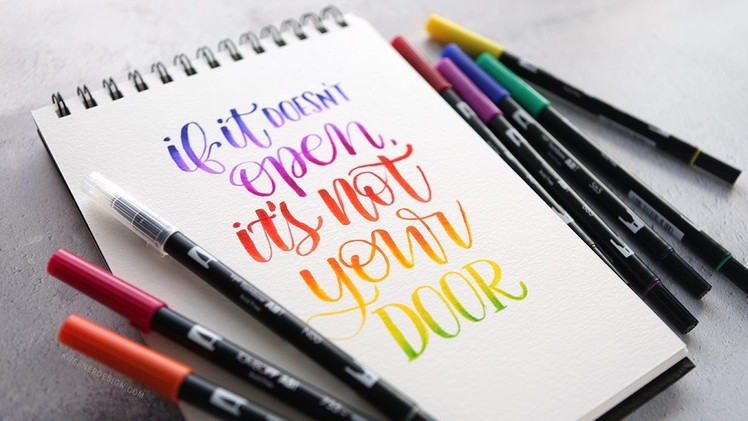 More Brush Lettering Blending with Tombow Markers (Answers to your questions)