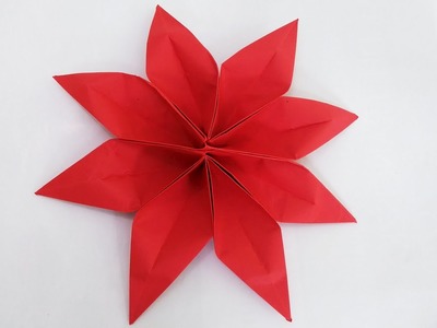 Origami 8 Petal Clematis Flower (2 unit) step by step