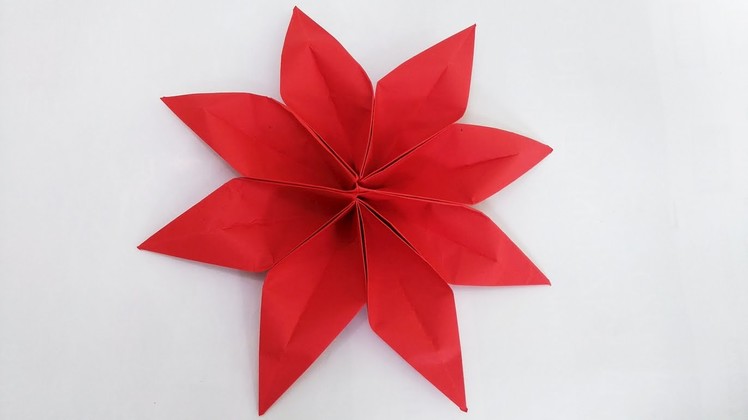 Origami 8 Petal Clematis Flower (2 unit) step by step