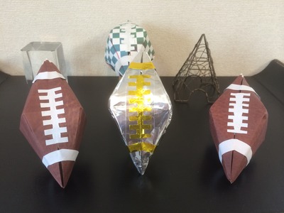 Origami American Football Ball  折り紙　アメリカンフットボール