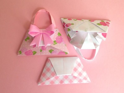 Origami Handbag instructions折り紙 ハンドバッグ 簡単な折り方