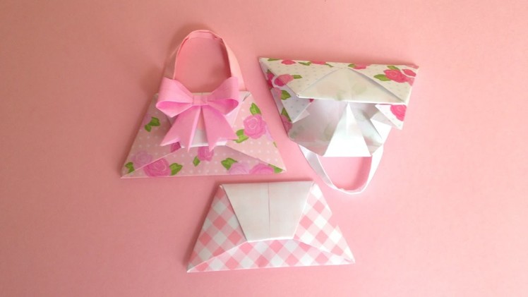 Origami Handbag instructions折り紙 ハンドバッグ 簡単な折り方