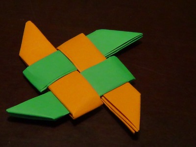 Origami Woven Ninja Star (Slow Tutorial) - How to make a Woven Ninja Star