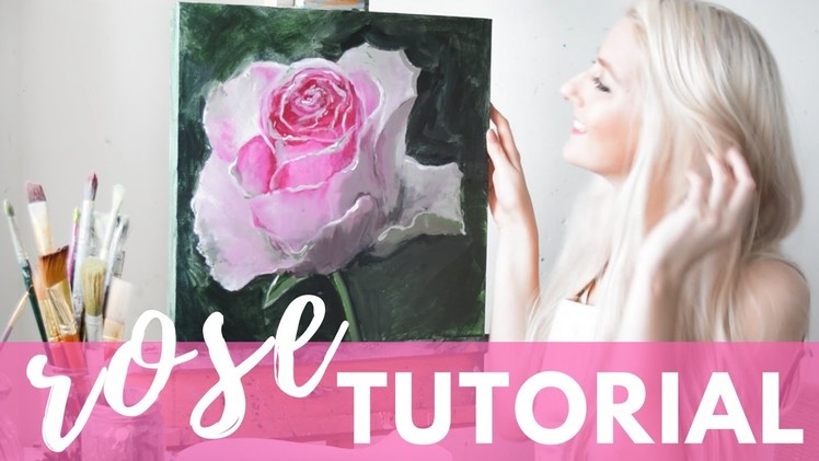 PAINTING TUTORIAL Acrylic Rose Techniques | Katie Jobling Art