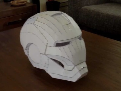 Pepakura ironman helmet ready for fibreglass