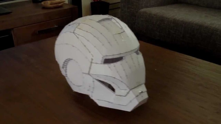 Pepakura ironman helmet ready for fibreglass