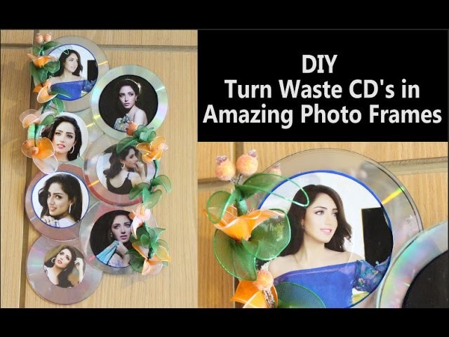Photo Frame Out of Waste CD's: Photo Frames