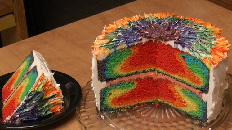 Rainbow Tie Dye Cake Recipe with Michael's Home Cooking