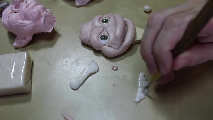 Sculpting a SpoonDoll Witch Face, Part 2 - ArtDolls.com & MakingFairies.com
