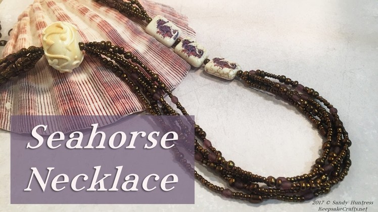 Seahorse Necklace-Beaded Beading Jewelry Tutorial