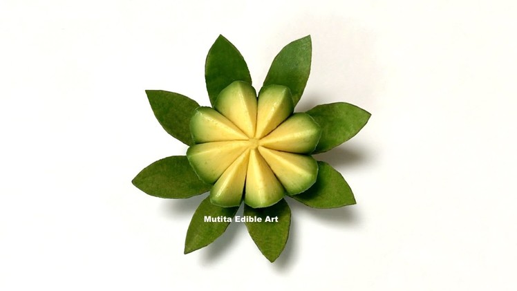 Simple Avocado Vegetable Lotus Flower | Beginners Lesson 139 | By Mutita Art Of Fruit & Vegetable Ca