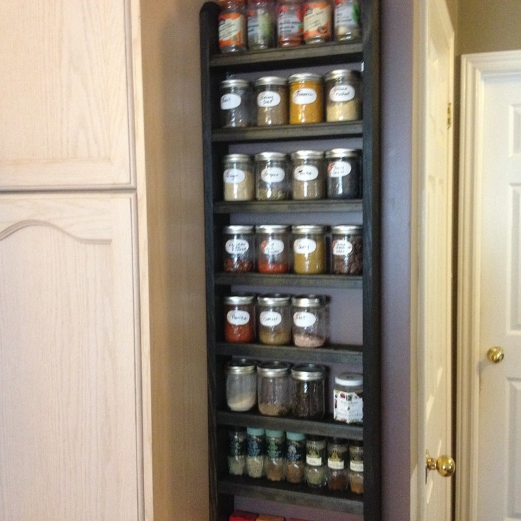 Simple Spice Rack - Mason Jar Shelf