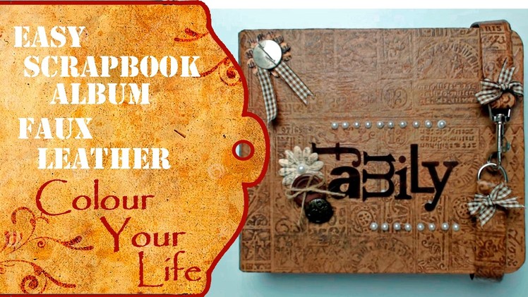 Srapbook Album with faux leather cover also for beginners