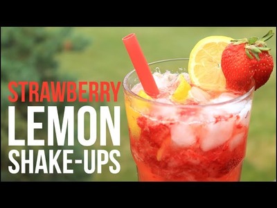 Strawberry Lemon Shake-Ups!! Homemade Strawberry Lemonade Recipe