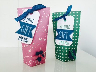 Super Simple Stand Up Gift Box using Stampin' Up Perfectly Wrapped and Playful Palette DSP