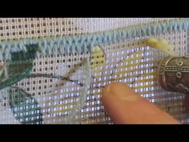 The Brick or Hungarian Needlepoint Stitch Part 2 of 2 (Gobelin Stitch)