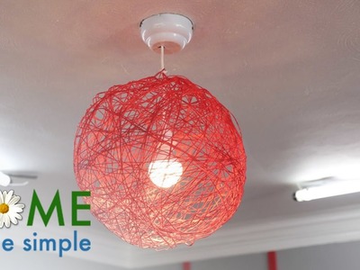 The Ultra Modern Hanging Lamps You Can Make With A Ball of Yarn | Home Made Simple | OWN