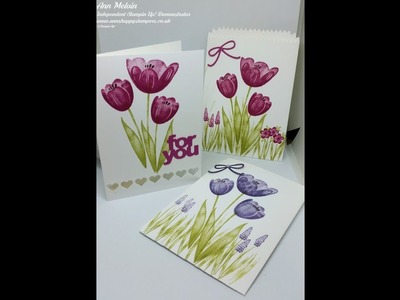 Tranquil Tulips Card with Matching Treat Bag Sleeve