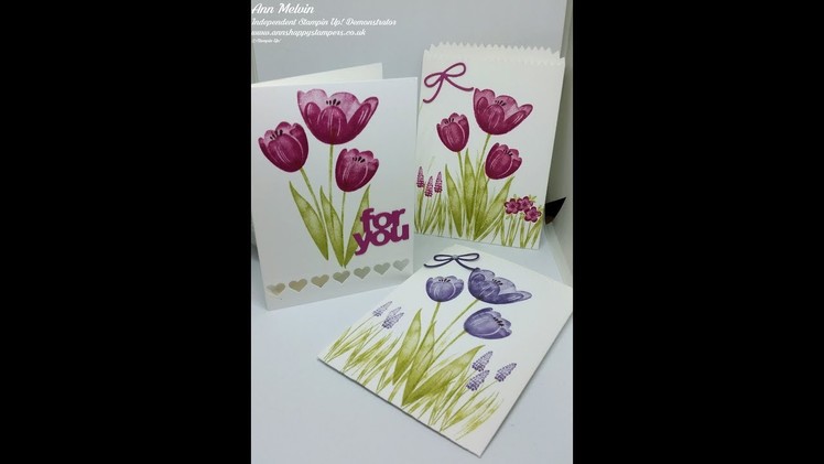 Tranquil Tulips Card with Matching Treat Bag Sleeve