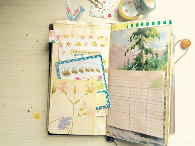 Travelers Notebook Junk Journaling Process. 1
