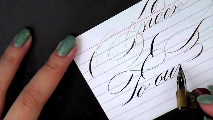 3. Pointed Pen Calligraphy 101: Paper, Ink and other supplies