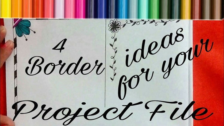 4 Borders for project file  || How to decorate project files with borders ! Attractive Art & Craft