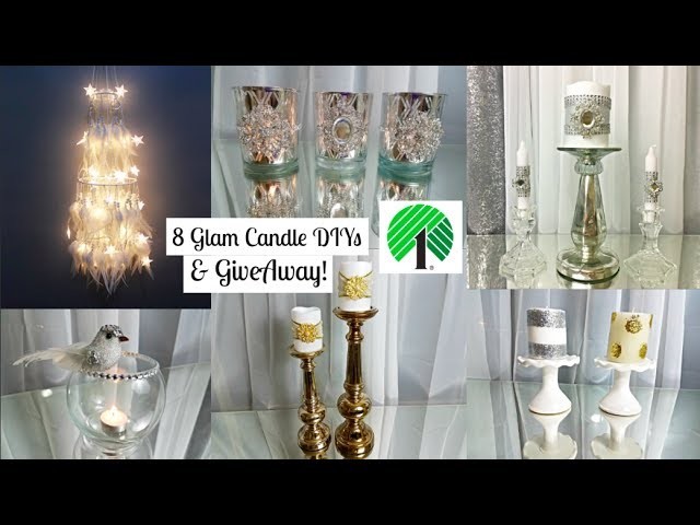 8 Glam Candles DIY - DOLLAR TREE & Totally Dazzled | GIVEAWAY ft Apollo Box Dream Catcher Chandelier