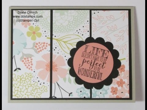 A Rubber Stamp Technique~ the tri panel card