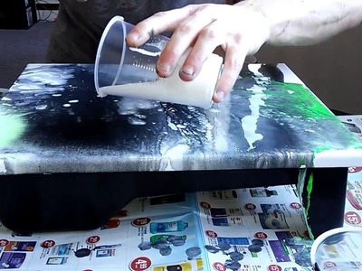 Acrylic fluid painting: Winter Frost
