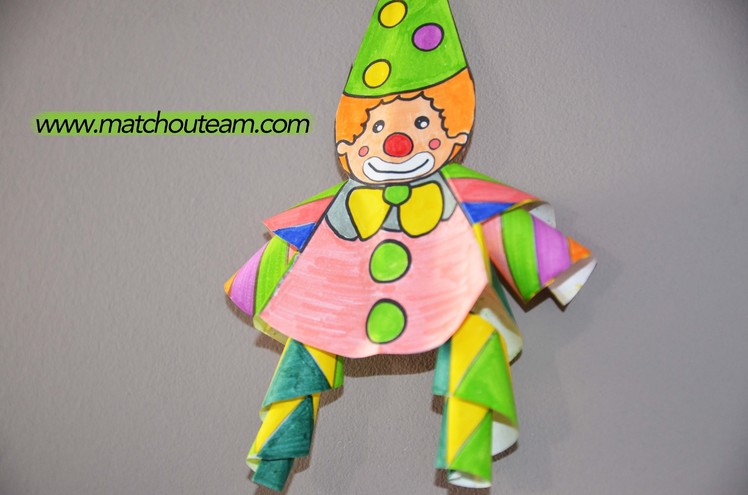 Bricolage enfant: clown en papier