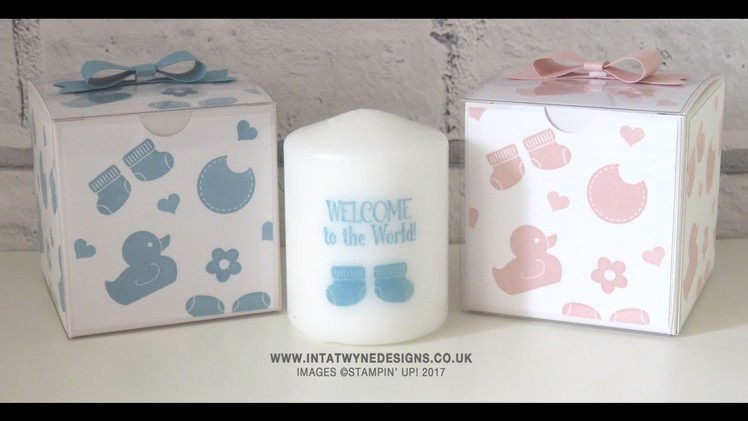 Candle Gift Box Using Something For Baby Stamp Set