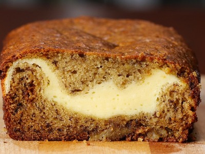 Cheesecake-Filled Banana Bread