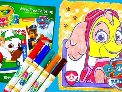 Coloring Skye - New Paw Patrol Coloring Book Crayola Color Wonder Episode | Evies Toy House