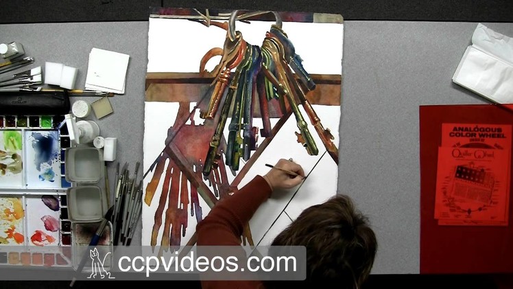 Critiquing and Finishing a Watercolor Painting: Keyless Entry with Linda Baker