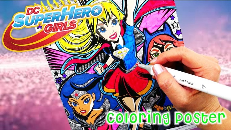 DC Super Hero Girls Velvet Sparkle Poster Set Coloring Book Episode 1  | Evies Toy House