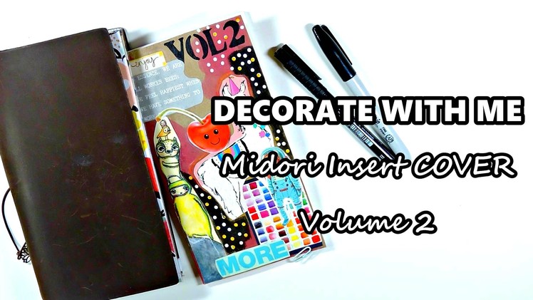 Decorate with me | Midori Travelers Notebook Cover | Volume 2