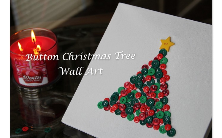 DIY: Button Christmas Tree Wall Art