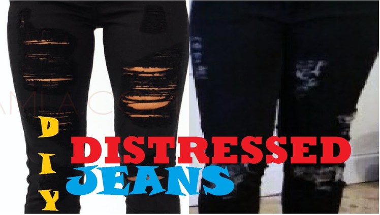 DIY |Distressed Jeans|
