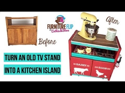 DIY Kitchen Island Furniture Flip!