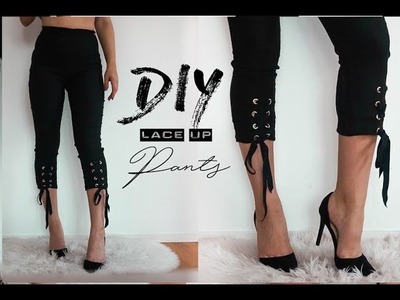 DIY Lace up pants -  Kim Kardashian Inspired | Tijana Arsenijevic