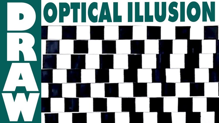 Draw the amazing "Bathroom Tiles" Optical illusion