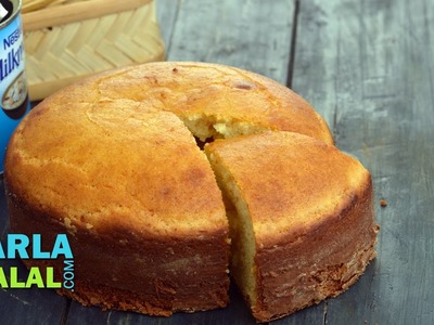 Eggless Vanilla Sponge Cake (Pressure Cooker) by Tarla Dalal