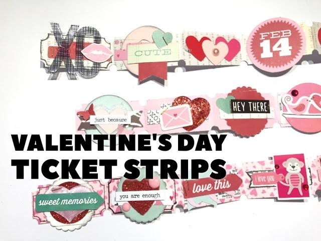 Embellished Ticket Strip Tutorial | Valentine's Day (Snail Mail Idea)❤️
