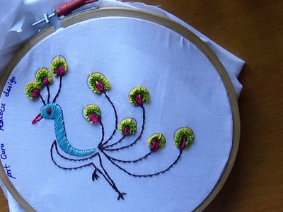 Embroidery Art  - Peacock Embroidery Design