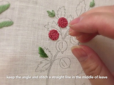 Embroidery - Satin Stitch for Leaves