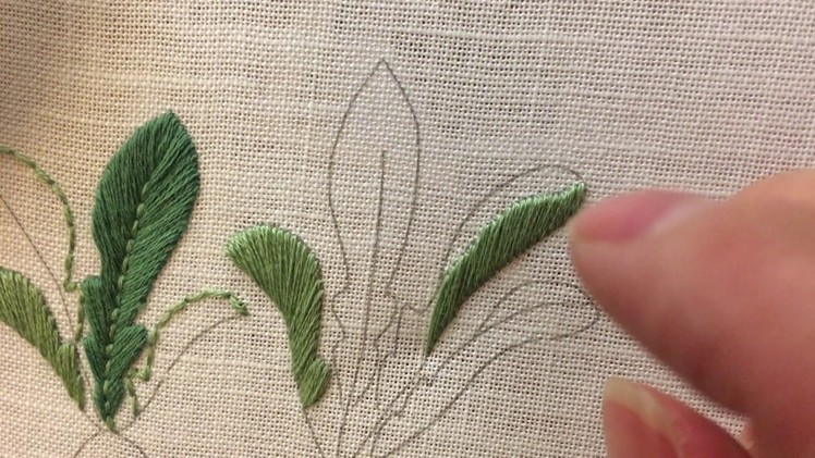 Embroidery - Satin Stitch for Leaves