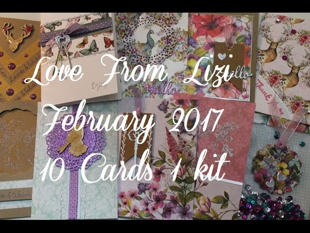 February 17 Card Kit - 10 Cards 1 Kit - With Lizi