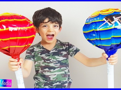 GIANT CHUPA CHUPS LOLLIPOPS Kids Candy Review | Learn Numbers with Lollipops